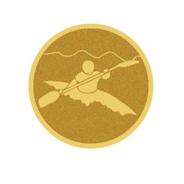 DISCO DORADO AUTOADHESIVA PIRAGUISMO Ø 2,5 CM