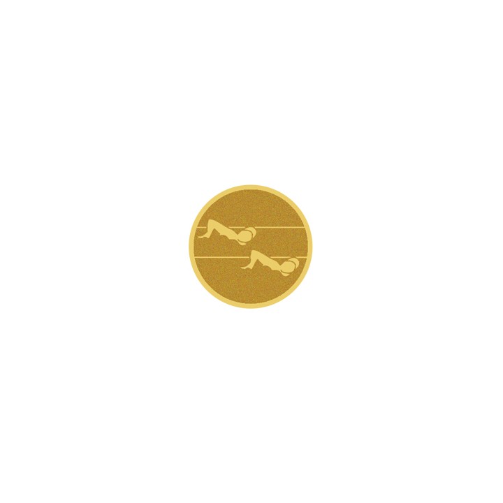 DISCO DORADO AUTOADHESIVA NATACION Ø 2,5 CM