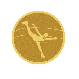 DISCO DORADO AUTOADHESIVA PATINAJE FEMENINO Ø 2,5 CM