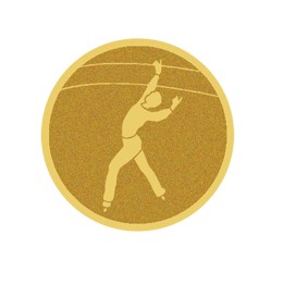 DISCO DORADO AUTOADHESIVA PATINAJE MASCULINO Ø 2,5 CM