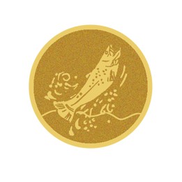 DISCO DORADO AUTOADHESIVA PEZ Ø 2,5 CM