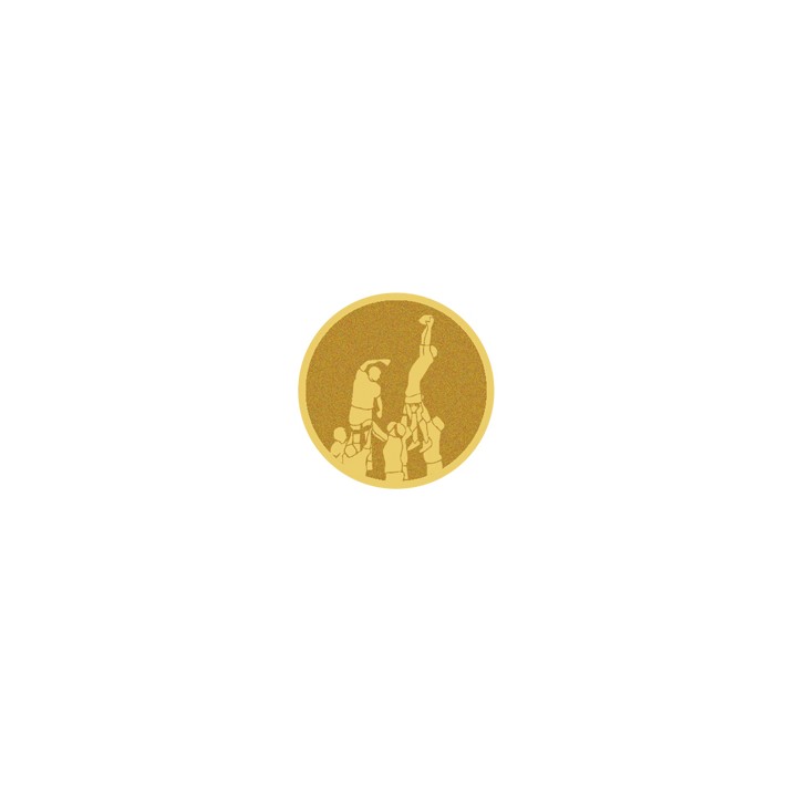 DISCO DORADO AUTOADHESIVA RUGBY Ø 2,5 CM