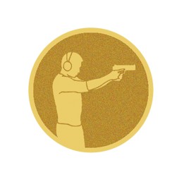 DISCO DORADO AUTOADHESIVA TIRO Ø 2,5 CM