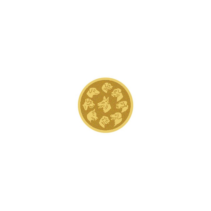 DISCO DORADO AUTOADHESIVA PEDRO Ø 2,5 CM