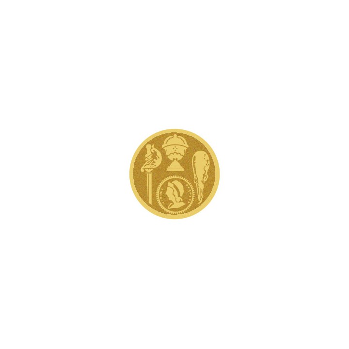 DISCO DORADO AUTOADHESIVA BARAJA Ø 2,5 CM