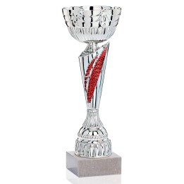 Copa Línea Económica Plata/ Rojo 25 CM (GP1-5)