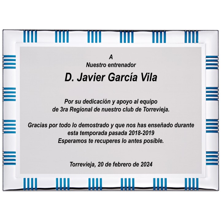 SOLO PLACA. 18 x 13 CM [M61, M12,M141,M82,M51-E46] (GPC2015+)